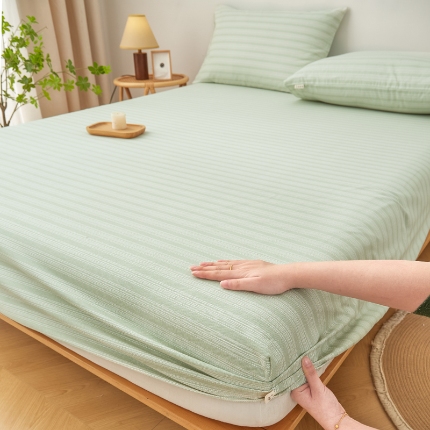 91家纺网 家纺一手货源 找家纺 （总）慕梵家居 2025新款全棉老粗布床笠无印风纯棉床罩