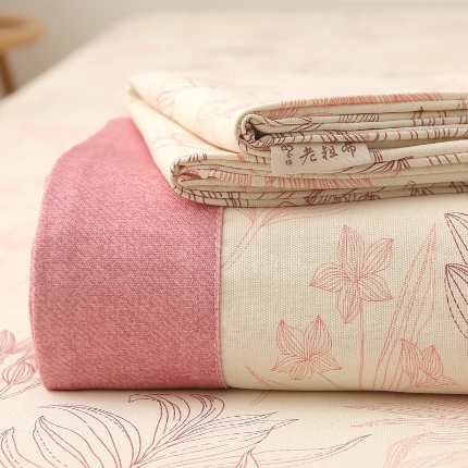 91家纺网 家纺一手货源 找家纺 （总）慕梵家居 100全棉加厚老粗布床单三件套纯棉宽包边被单凉席