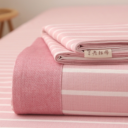 91家纺网 家纺一手货源 找家纺 （总）慕梵家居 100全棉加厚老粗布床单三件套纯棉宽包边被单凉席