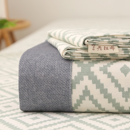 91家纺网 家纺一手货源 找家纺 （总）慕梵家居 100全棉加厚老粗布床单三件套纯棉宽包边被单凉席