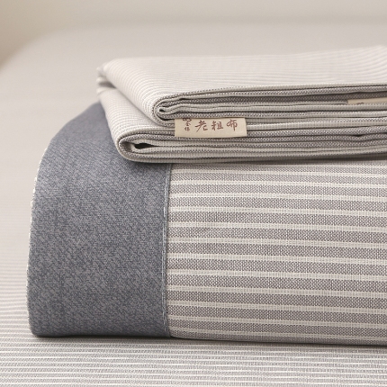 91家纺网 家纺一手货源 找家纺 （总）慕梵家居 100全棉加厚老粗布床单三件套纯棉宽包边被单凉席