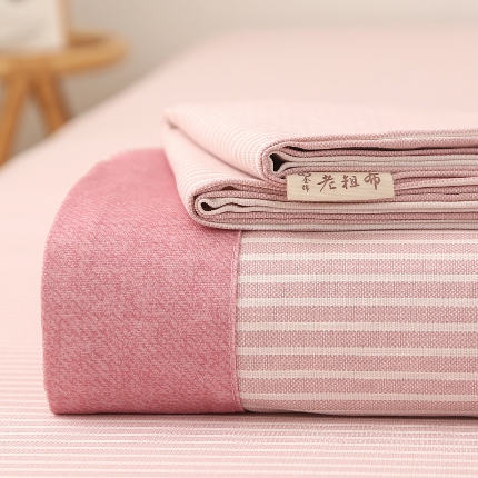 91家纺网 家纺一手货源 找家纺 （总）慕梵家居 100全棉加厚老粗布床单三件套纯棉宽包边被单凉席