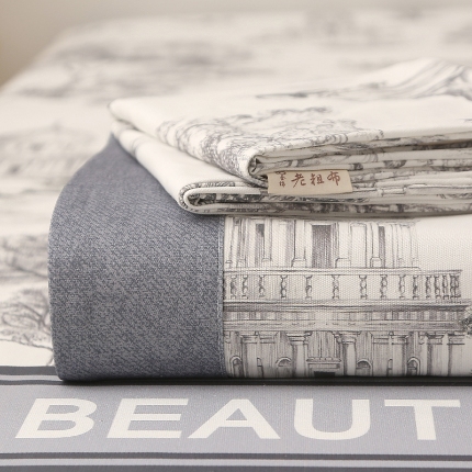 91家纺网 家纺一手货源 找家纺 （总）慕梵家居 100全棉加厚老粗布床单三件套纯棉宽包边被单凉席