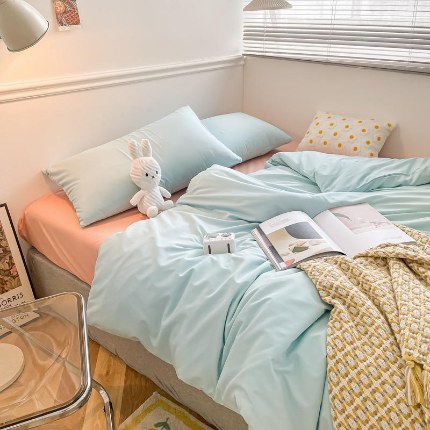 91家纺网 家纺一手货源 找家纺 【91特价】优宜家 新款磨毛双拼四件套