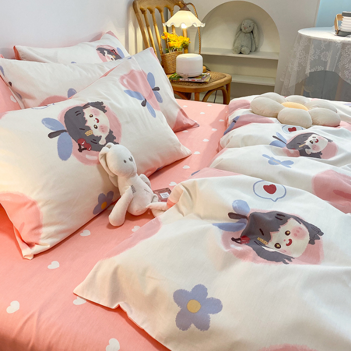 91家纺网 家纺一手货源 找家纺 （总2）简宜家居2021新款全棉小清新四件套