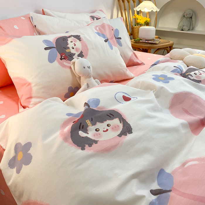 91家纺网 家纺一手货源 找家纺 （总2）简宜家居2021新款全棉小清新四件套