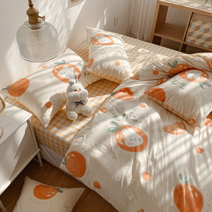 91家纺网 家纺一手货源 找家纺 （总）简宜家居2022新款全棉卡通印花小清新四件套-卡通系列