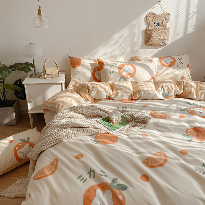 91家纺网 家纺一手货源 找家纺 （总）简宜家居2022新款全棉卡通印花小清新四件套-卡通系列