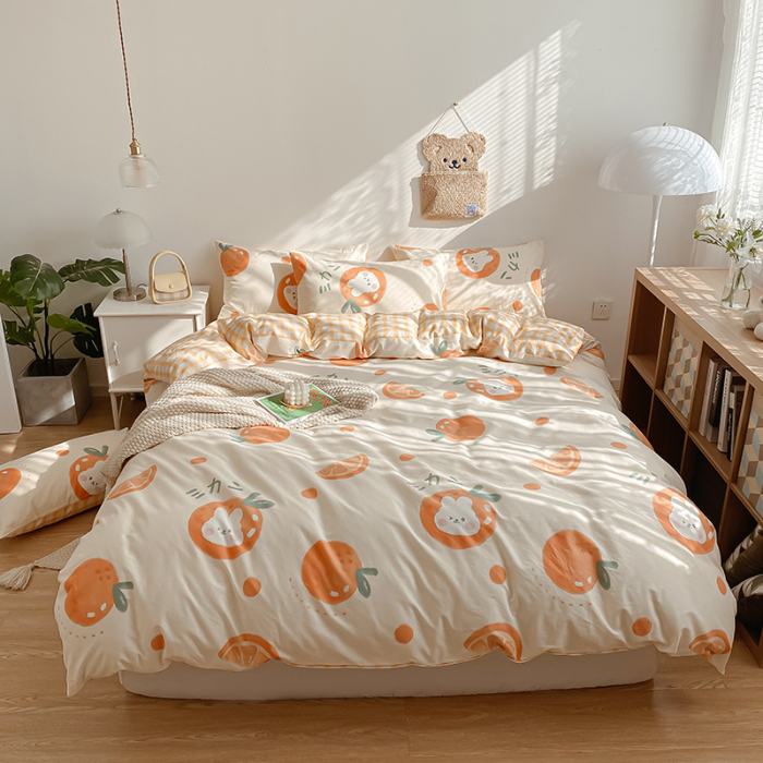 91家纺网 家纺一手货源 找家纺 （总）简宜家居2022新款全棉卡通印花小清新四件套-卡通系列