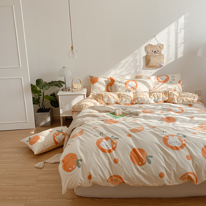 91家纺网 家纺一手货源 找家纺 （总）简宜家居2022新款全棉卡通印花小清新四件套-卡通系列