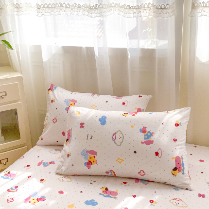 91家纺网 家纺一手货源 找家纺 （总）芷凡家纺 2025新款水洗棉印花纯色格子条纹单枕套