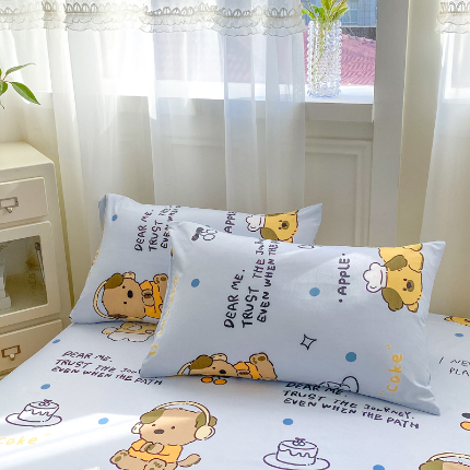 91家纺网 家纺一手货源 找家纺 （总）芷凡家纺 2025新款水洗棉印花纯色格子条纹单枕套