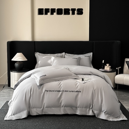 （总）（控价）新方向2025新款全棉长绒棉刺绣四件套-前程似锦