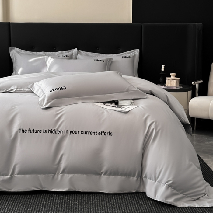 91家纺网 家纺一手货源 找家纺 （总）（控价）新方向2025新款全棉长绒棉刺绣四件套-前程似锦