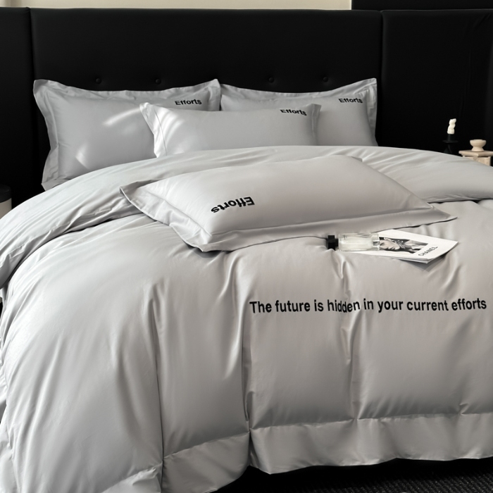 91家纺网 家纺一手货源 找家纺 （总）（控价）新方向2025新款全棉长绒棉刺绣四件套-前程似锦