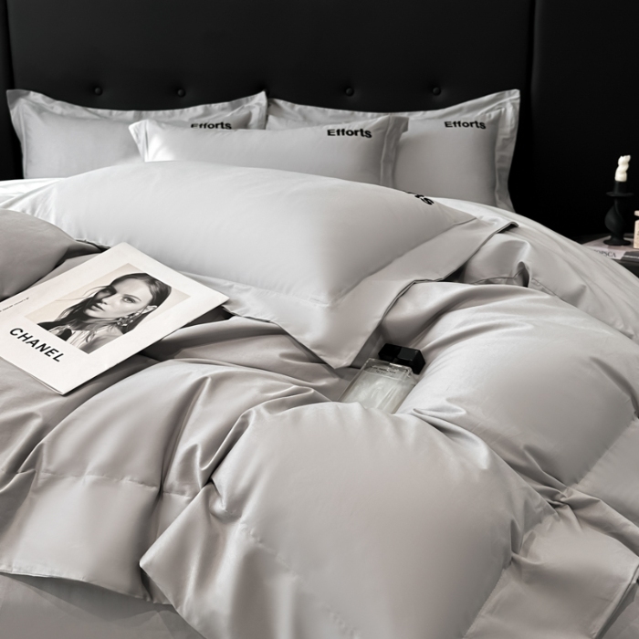 91家纺网 家纺一手货源 找家纺 （总）（控价）新方向2025新款全棉长绒棉刺绣四件套-前程似锦