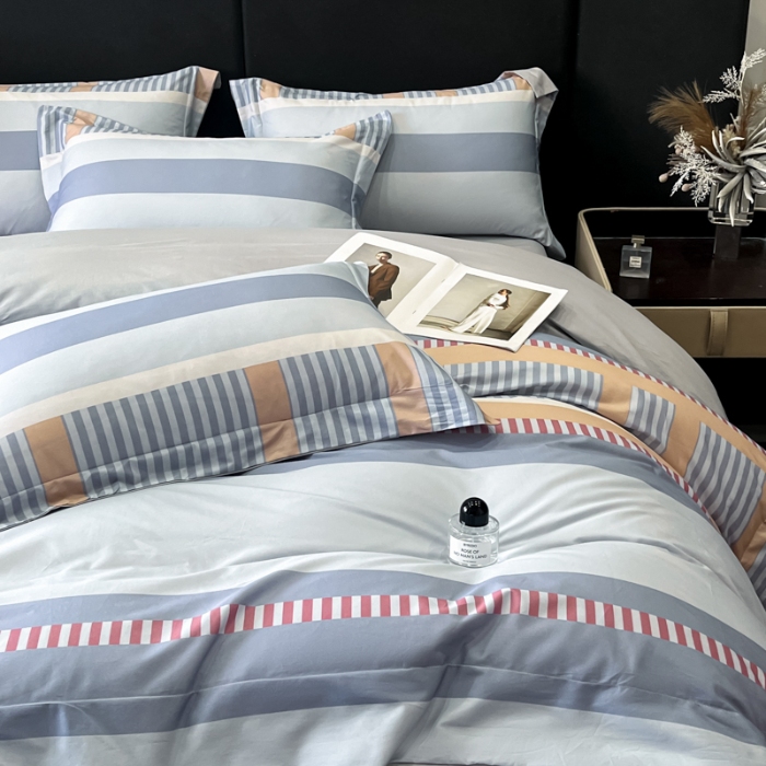 91家纺网 家纺一手货源 找家纺 （总）（控价）新方向 2025新款全棉长绒棉数码印花四件套-布拉格之恋