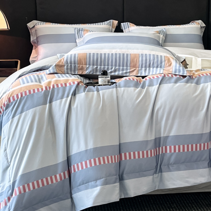 91家纺网 家纺一手货源 找家纺 （总）（控价）新方向 2025新款全棉长绒棉数码印花四件套-布拉格之恋