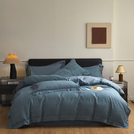 91家纺网 家纺一手货源 找家纺 （总）美洲琳 2025新款A类全棉提花四件套-朝花夕拾