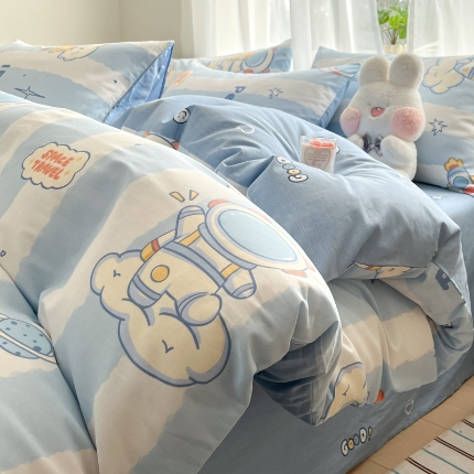 91家纺网 家纺一手货源 找家纺 （总）吉象家纺 2025新款高支密全棉印花四件套12868跑量款