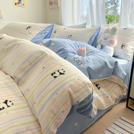 91家纺网 家纺一手货源 找家纺 （总）吉象家纺 2025新款高支密全棉印花四件套12868跑量款