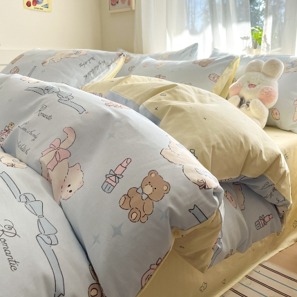 91家纺网 家纺一手货源 找家纺 （总）吉象家纺 2025新款高支密全棉印花四件套12868跑量款