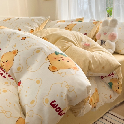 91家纺网 家纺一手货源 找家纺 （总）吉象家纺 2025新款高支密全棉印花四件套12868跑量款