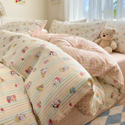 91家纺网 家纺一手货源 找家纺 （总）吉象家纺 2025新款高支密全棉印花四件套12868跑量款