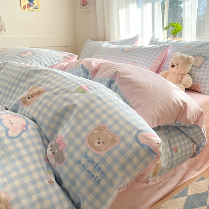 91家纺网 家纺一手货源 找家纺 （总）吉象家纺 2025新款高支密全棉印花四件套12868跑量款