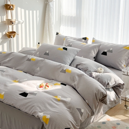 91家纺网 家纺一手货源 找家纺 （总）2025新品春季款卡通风亲肤水洗棉四件套床上用品