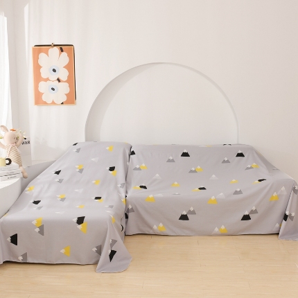 91家纺网 家纺一手货源 找家纺 （总）布兰鸟【防尘布】2025新款可爱萌园卡通风清凉透气防尘布沙发风格