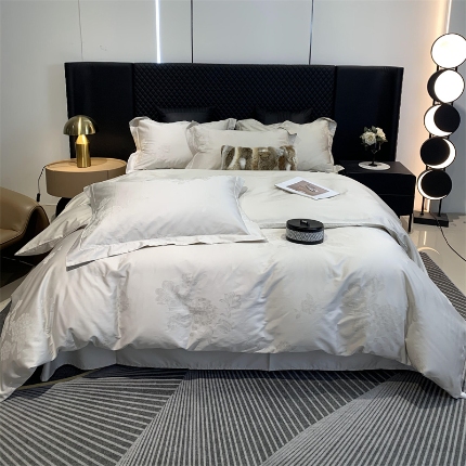 91家纺网 家纺一手货源 找家纺 （总）莱豫 2025新款100支新疆阿克苏长绒棉提花四件套