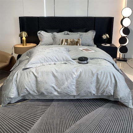 91家纺网 家纺一手货源 找家纺 莱豫 2025新款100支新疆阿克苏长绒棉提花四件套 斯卡纳