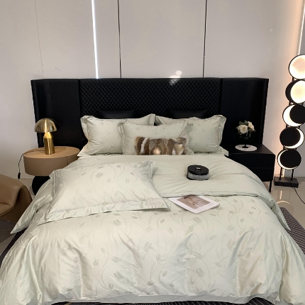 91家纺网 家纺一手货源 找家纺 （总）莱豫 2025新款100支新疆阿克苏长绒棉提花四件套