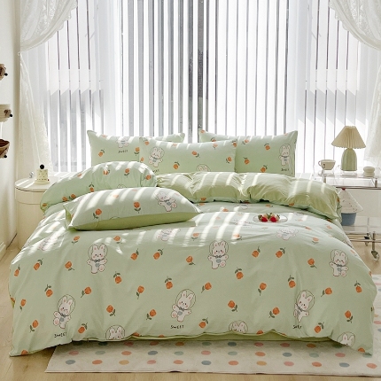 91家纺网 家纺一手货源 找家纺 （总）2025新款卡通风水洗棉四件套床上用品