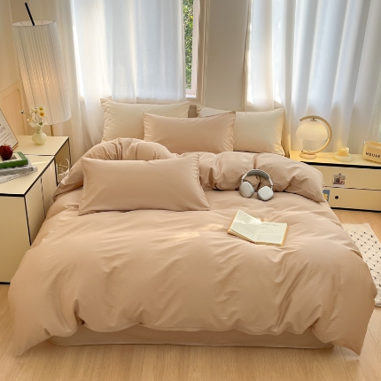 91家纺网 家纺一手货源 找家纺 （总）耀悦家纺 2025新款A类纯棉60支拼色系列单被套