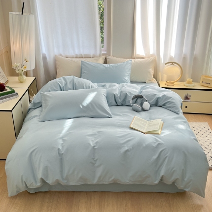 91家纺网 家纺一手货源 找家纺 （总）耀悦家纺 2025新款A类纯棉60支拼色系列单被套