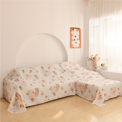 91家纺网 家纺一手货源 找家纺 （总）布兰鸟【防尘布】2025新款卡通磨毛水洗棉防尘布沙发风格