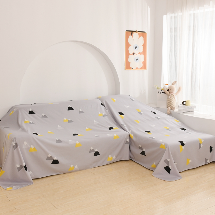 91家纺网 家纺一手货源 找家纺 （总）布兰鸟【防尘布】2025新款卡通磨毛水洗棉防尘布沙发风格