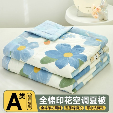 91家纺网 家纺一手货源 找家纺 （总）美之润2025新款A类全棉印花夏被空调被夏凉被