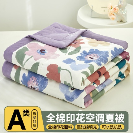 91家纺网 家纺一手货源 找家纺 （总）美之润2025新款A类全棉印花夏被空调被夏凉被