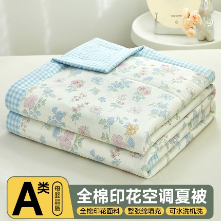 91家纺网 家纺一手货源 找家纺 （总）美之润2025新款A类全棉印花夏被空调被夏凉被