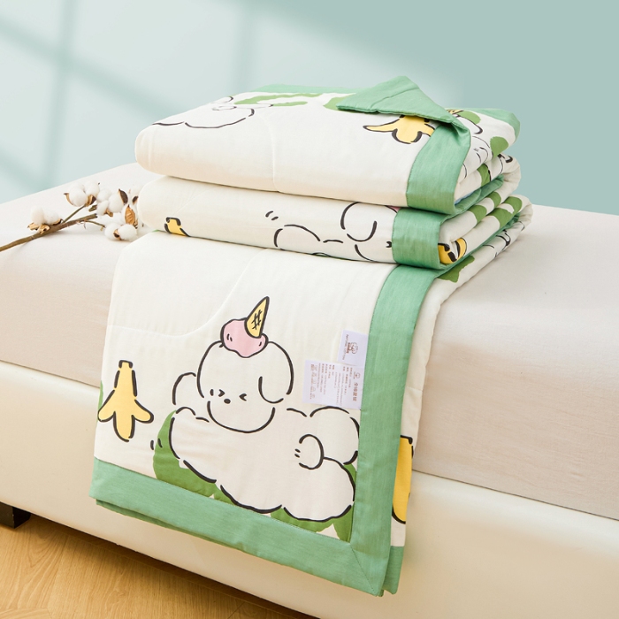 91家纺网 家纺一手货源 找家纺 棉造家居 2025新款春夏全棉纯棉印花夏被夏凉被空调被 萌宝儿