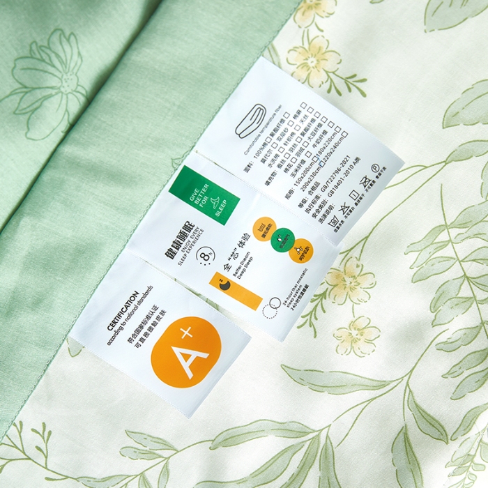 91家纺网 家纺一手货源 找家纺 美之润2025新款A类全棉印花夏被空调被夏凉被 叶伴花开