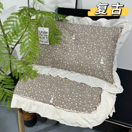 91家纺网 家纺一手货源 找家纺 （总）纯棉床盖被套255×230小香风法式全棉床裙花边夹棉床盖+枕套×2
