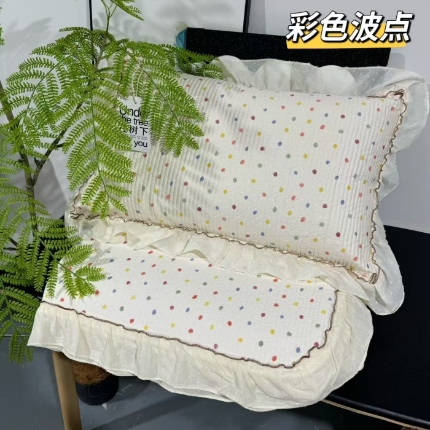 91家纺网 家纺一手货源 找家纺 （总）纯棉床盖被套255×230小香风法式全棉床裙花边夹棉床盖+枕套×2