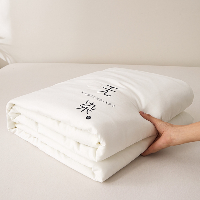 91家纺网 家纺一手货源 找家纺 恒畅 2025新款A类无染抗菌夏被被芯夏凉被空调被 无染夏被-白色