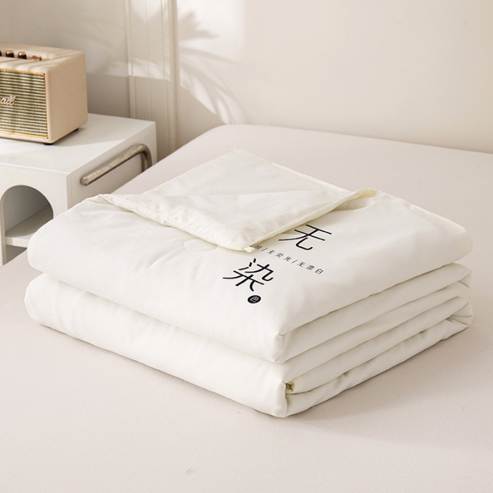 91家纺网 家纺一手货源 找家纺 恒畅 2025新款A类无染抗菌夏被被芯夏凉被空调被 无染夏被-白色