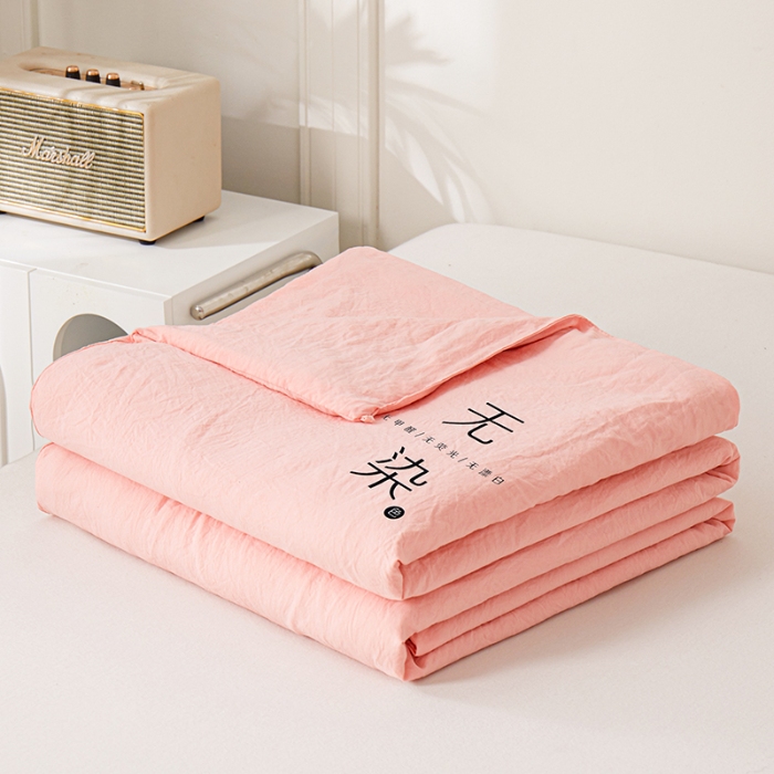 91家纺网 家纺一手货源 找家纺 恒畅 2025新款A类无染抗菌夏被被芯夏凉被空调被 无染夏被-粉色