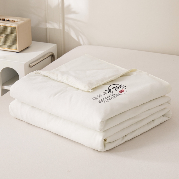 91家纺网 家纺一手货源 找家纺 恒畅 2025新款A类原棉抗菌夏被被芯夏凉被空调被 原棉夏被-白色